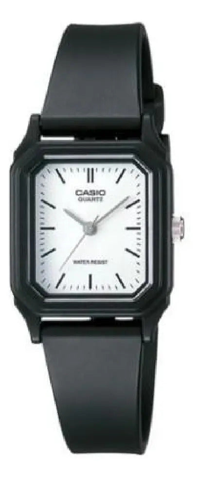 Reloj Casio Dama Silicona 25mm Lq-142-7e - Negro Blanco