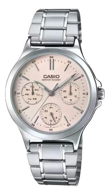 Reloj Casio Metal Dama 33mm Ltp-v300d-4a - Plateado
