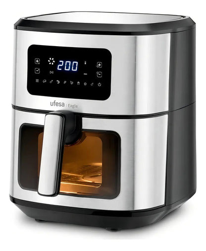 Freidora De Aire Sin Aceite Digital Ufesa Eagle 6,5 L Gris