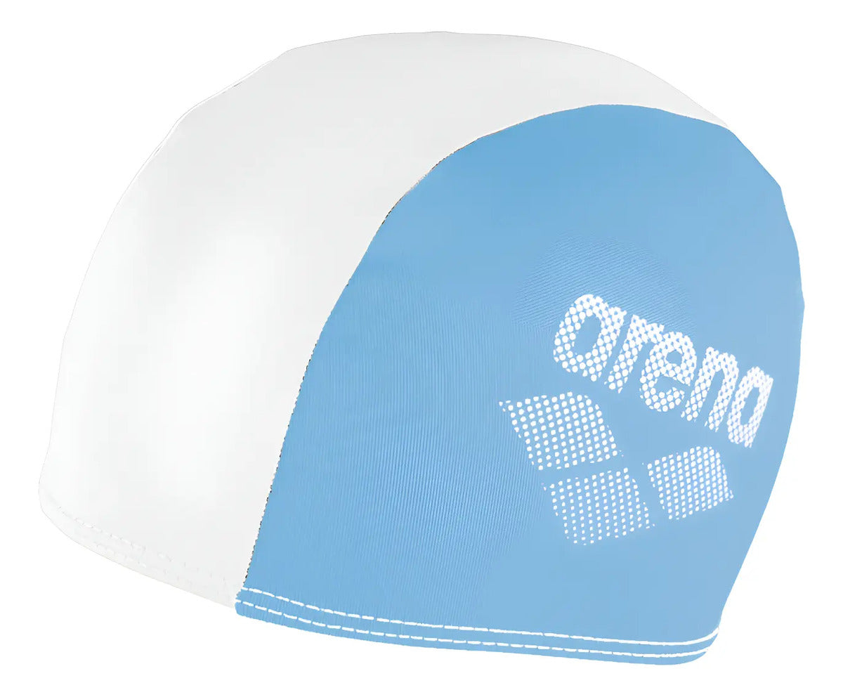 Gorra De Natación Polyester Jr 6 A 12 Años Arena - Celeste Y Blanco Junior