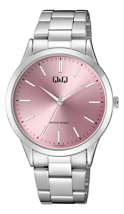 Reloj Q&q Metal Dama 40mm C10a-016py - Plateado