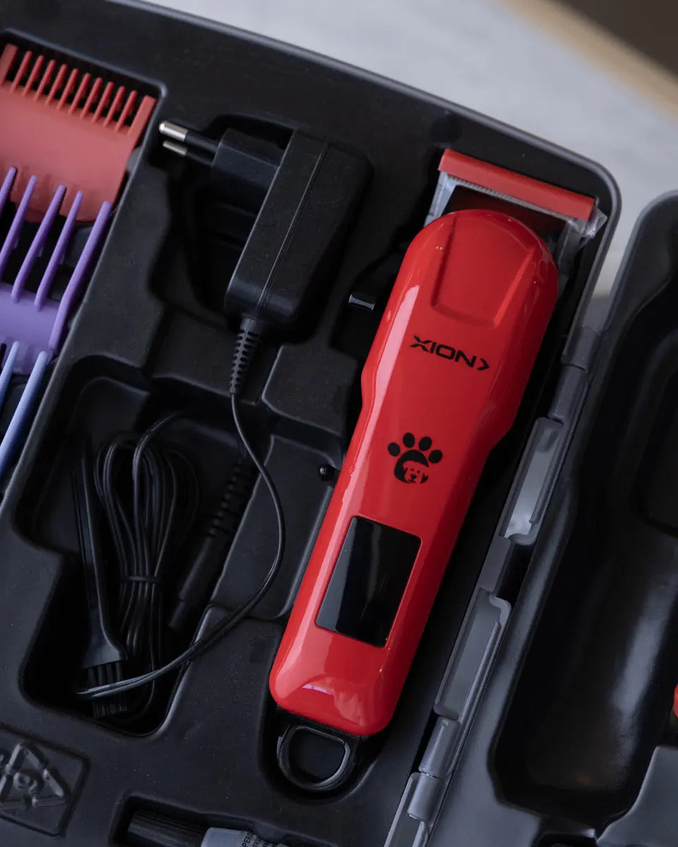 Kit De Corte Para Mascotas Xion Inalámbrico Xi-hairpetkit Qo Rojo
