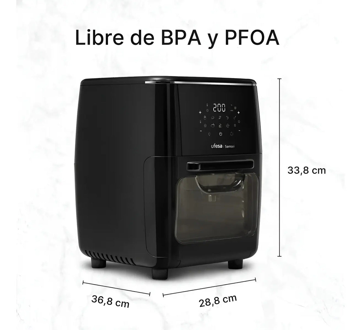 Freidora De Aire Ufesa Sensei Digital 12 L 1700w - Negro