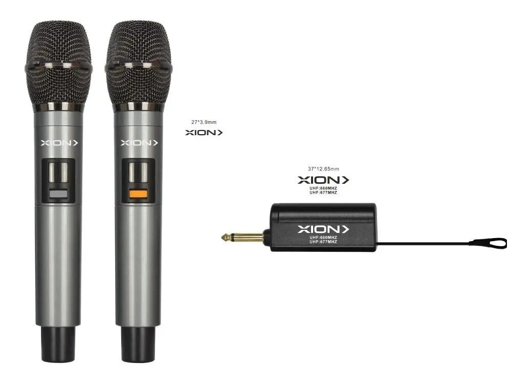 Dos Micrófonos Inalámbricos Universales Usb Xi-micwduo Negro