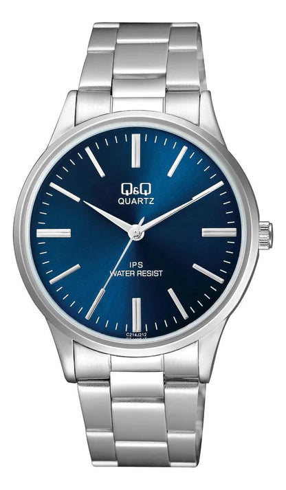 Reloj Q&q Metal Hombre 40mm C214j212y - Plateado