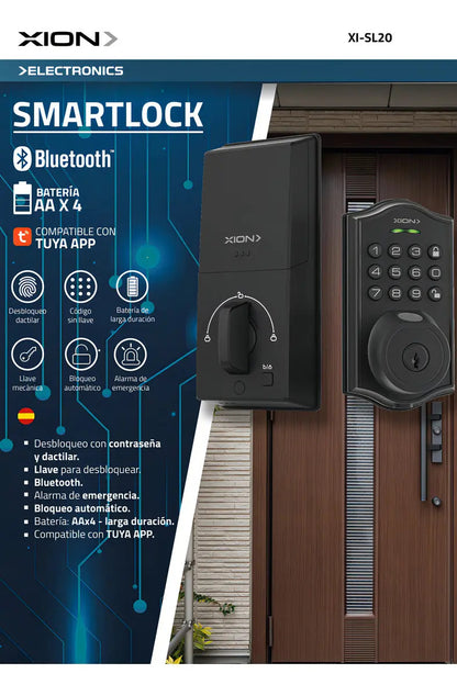 Cerradura Inteligente Smart Dactilar Xion Xi-sl20 Negro