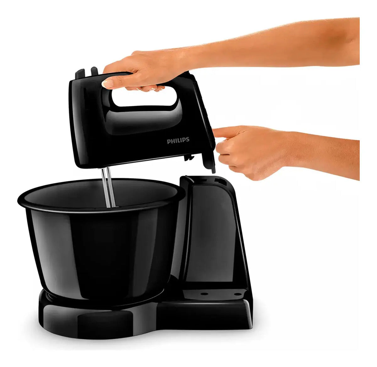 Batidora Con Bowl Philips 250 W 3 Vel Hr7100/90 - Negro