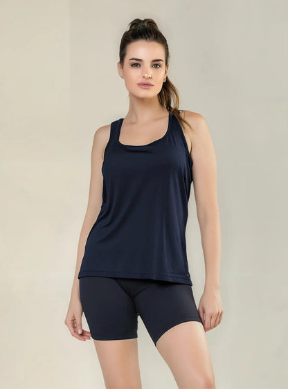 Musculosa Dama Deportiva Fitness Transpirable Elite Negro S