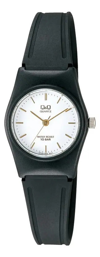 Reloj Q&q Silicona Dama 24mm Vp35j005y - Negro Blanco