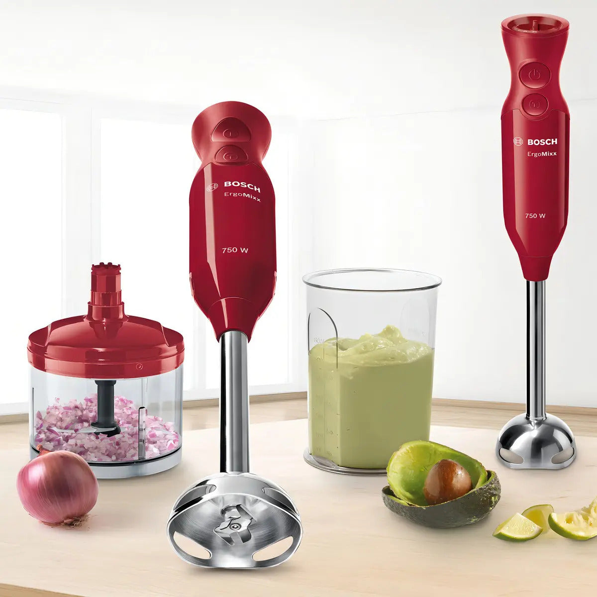Mixer Bosch 750w Con Picador Y Medidor Msm67120 - Rojo