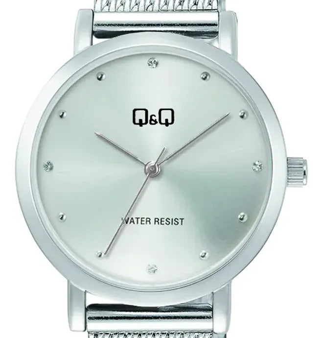 Reloj Q&q Metal Dama 31mm C35a-005py - Plateado