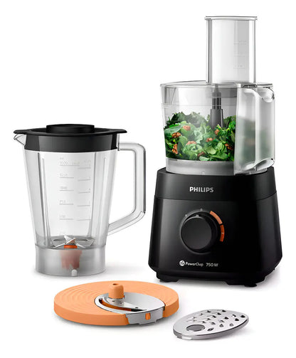Procesadora Philips 750w 4 Accesorios Hr7301/90