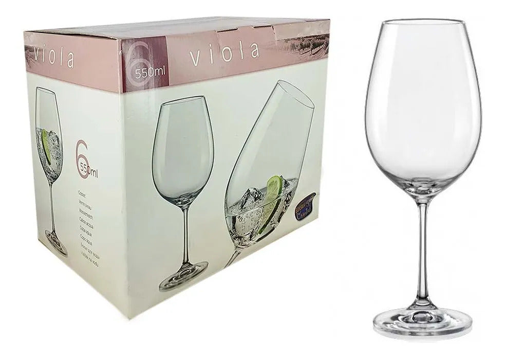 Set Copas Viola 550 Ml X6 Bohemia - Transparente