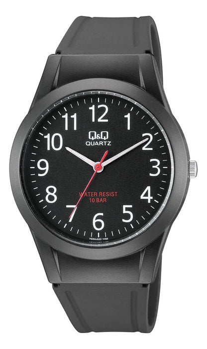 Reloj Q&q Silicona Hombre 38mm Vq50j024y - Negro