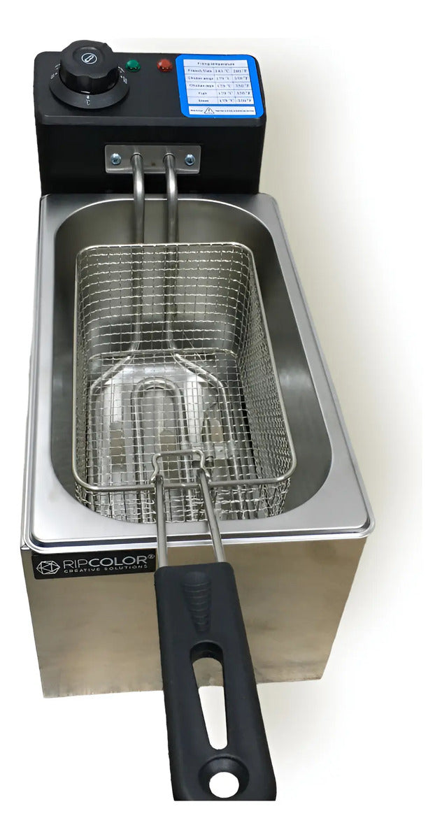 Freidora Eléctrica Con Aceite 4 Lt Gourmet Acero - Plateado 50