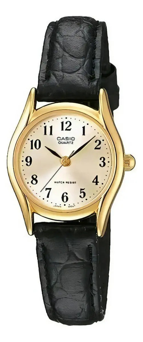 Reloj Casio Cuero Ltp-1094q-7b2rdf - Negro Dorado