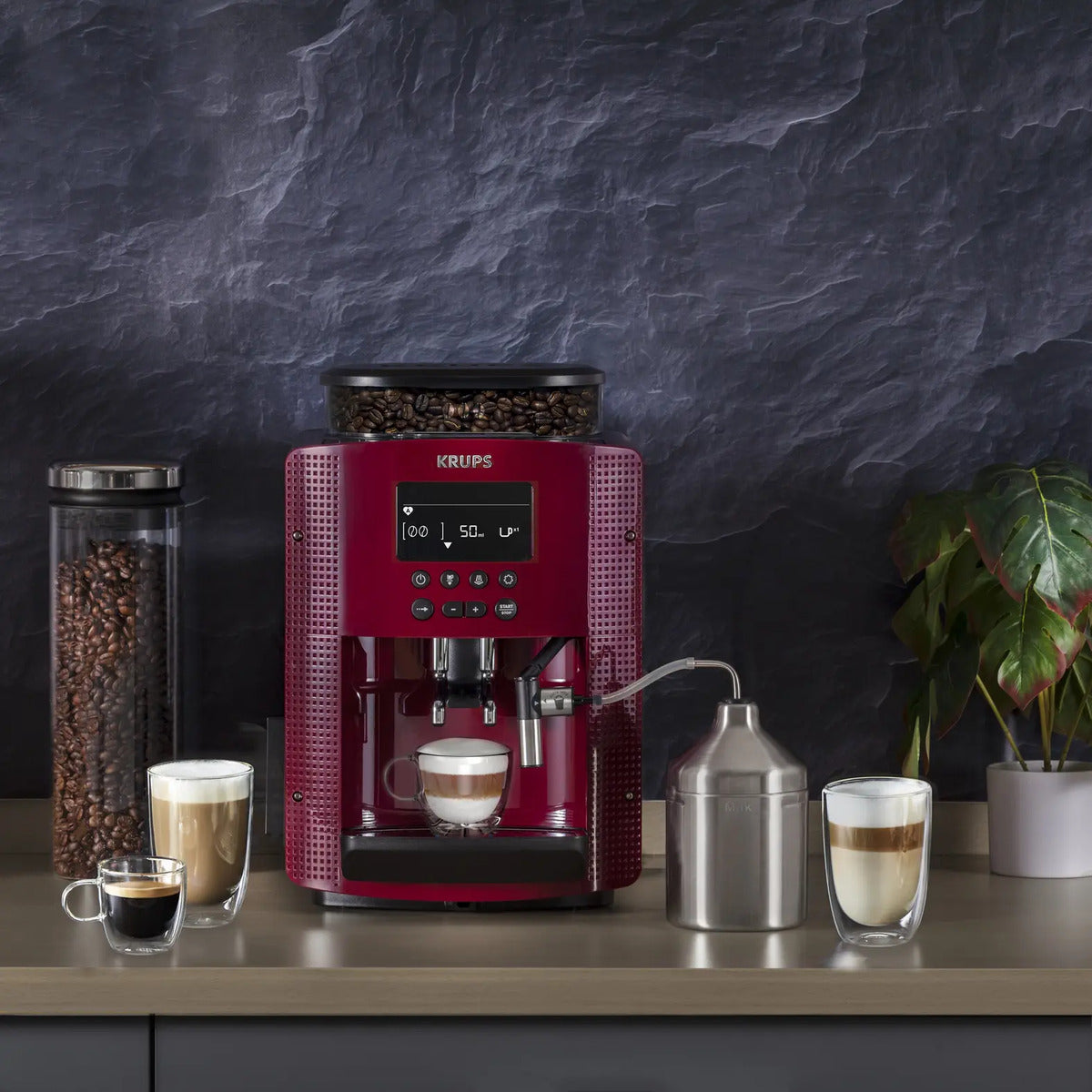 Cafetera Espresso Krups Automática + Lechero