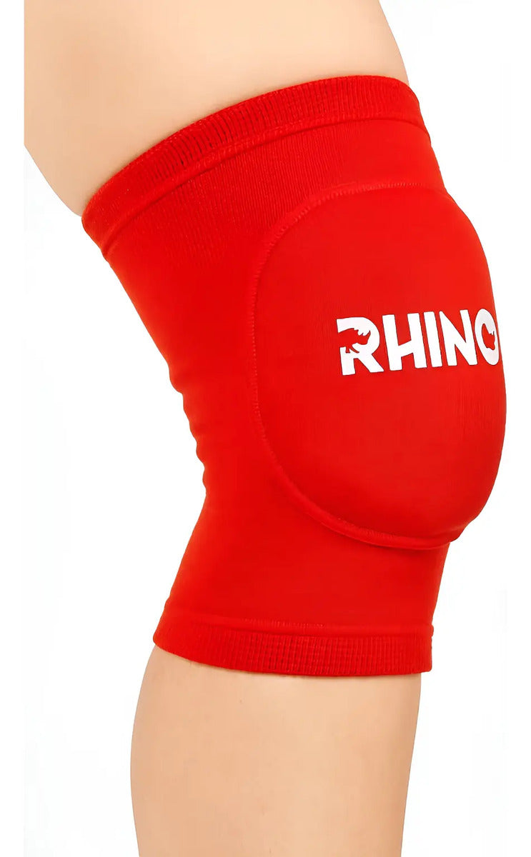 Rodillera De Impacto Doble Acolchonado Rhino - Rojo M