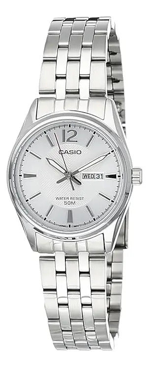 Reloj Casio Metal Dama 36mm Ltp-1335d-7a - Plateado