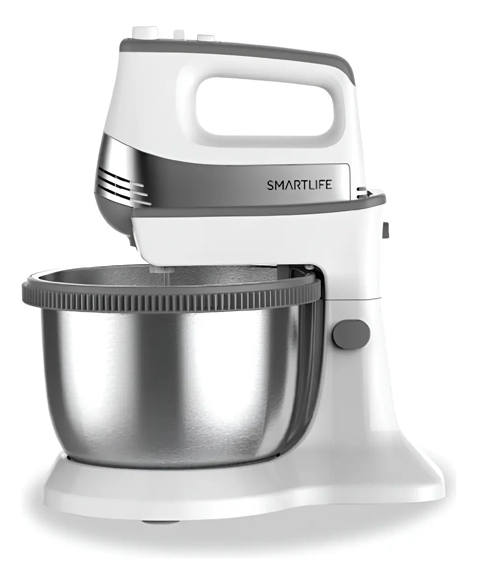 Batidora Con Bowl Smartlife 5 Vel + Turbo 500w Hm5052bs Qofe Blanco