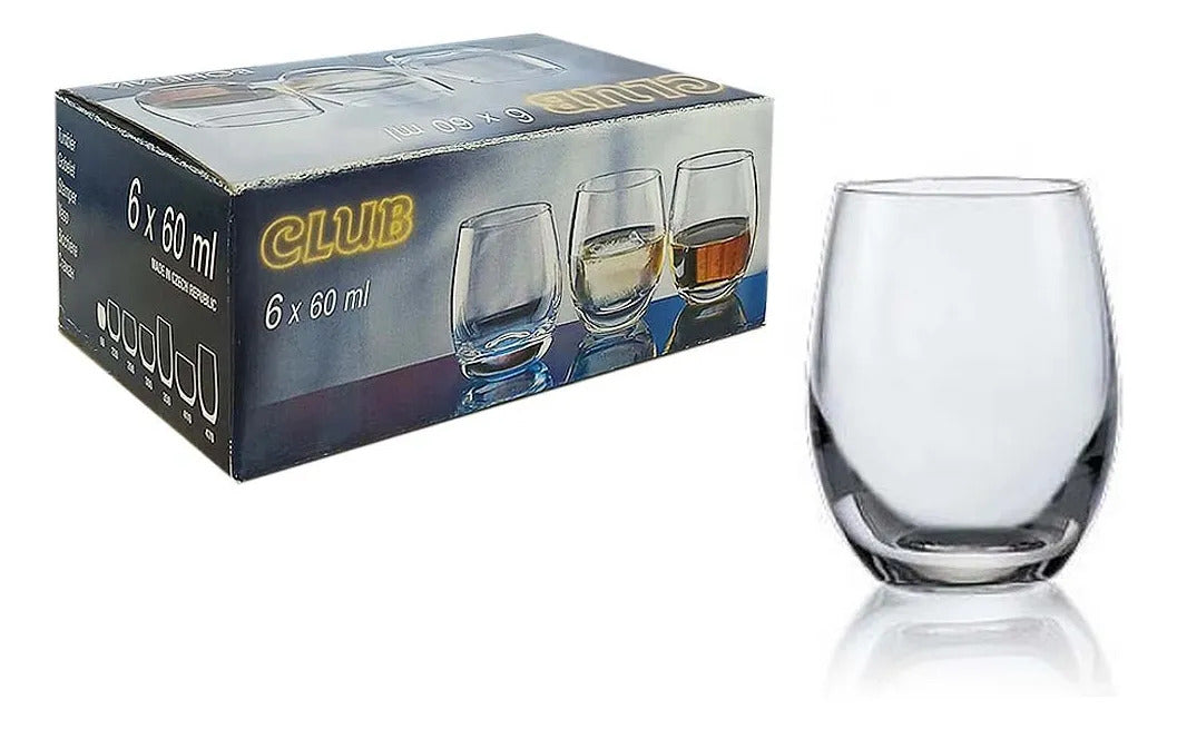 Set Vasos Club Licor 60 Ml X6 Bohemia