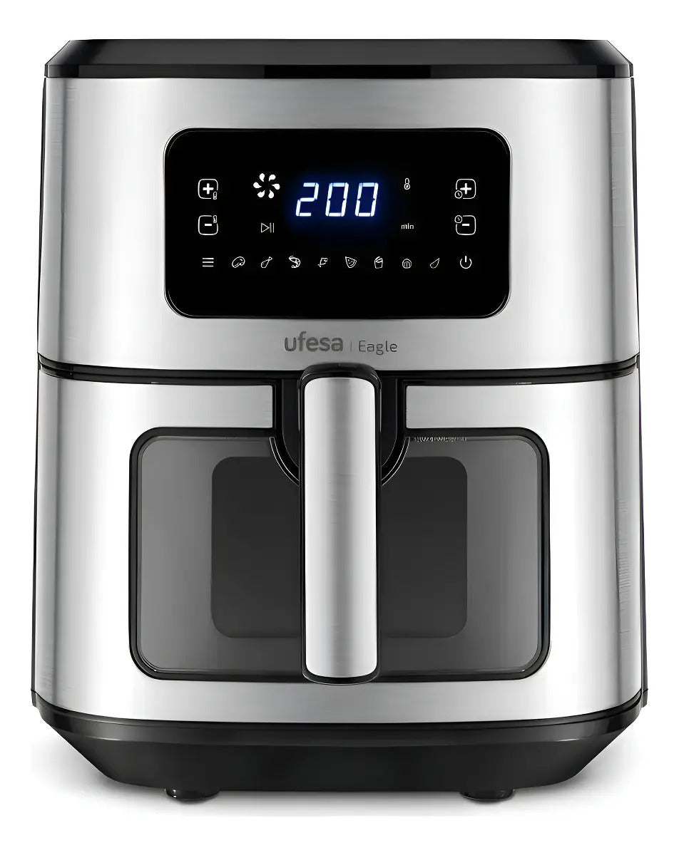 Freidora De Aire Sin Aceite Digital Ufesa Eagle 6,5 L Gris
