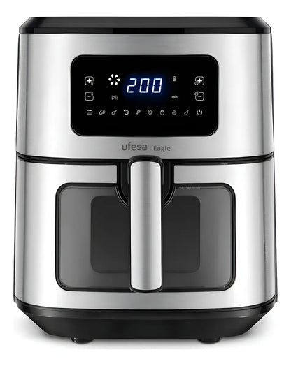 Freidora De Aire Sin Aceite Digital Ufesa Eagle 6,5 L Gris