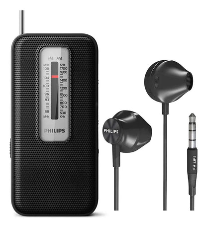 Radio Portátil Philips Tar1506 Fm/mw Analógica - Negro