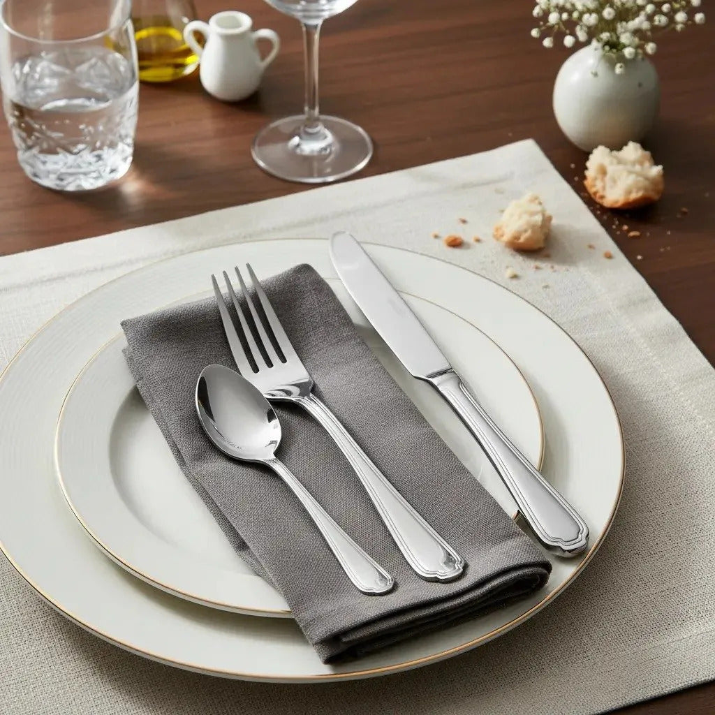 12 Tenedores De Mesa Acero British- 89 Gr Kutt