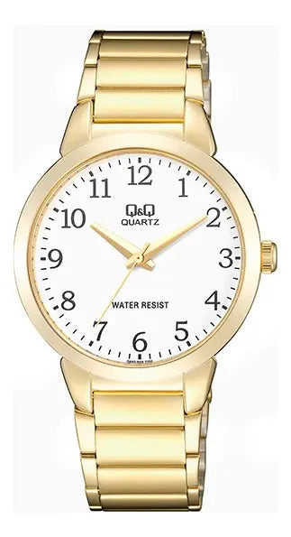 Reloj Q&q Metal Hombre 38mm Qa42j004y - Dorado