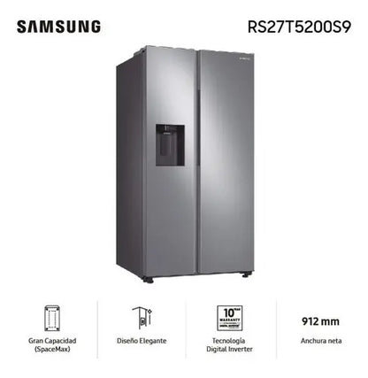 Refrigerador Samsung Inv Side By Side 716 L Sars27t5200s9 Qo Refined Inox