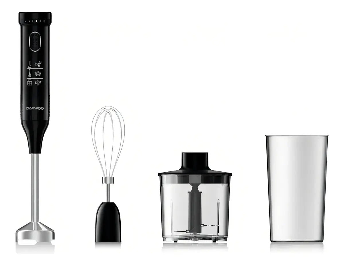 Mixer Daewoo Con Batidor, Picador Y Vaso - Negro