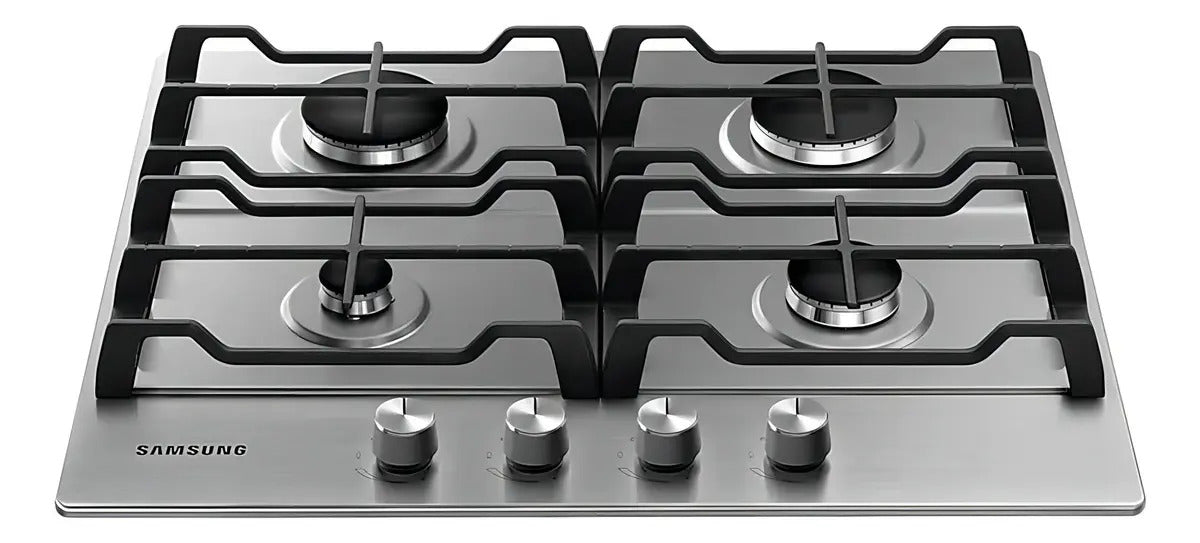 Anafe A Gas Samsung 4 Hornallas Inox Sana64h3010as Plateado