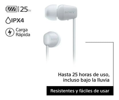 Auriculares Inalámbricos In Ear Sony Wi-c100 - Blanco