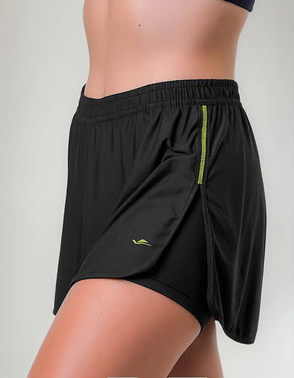 Short Pollera Deportivo Poliamida Dama Elite - Negro L