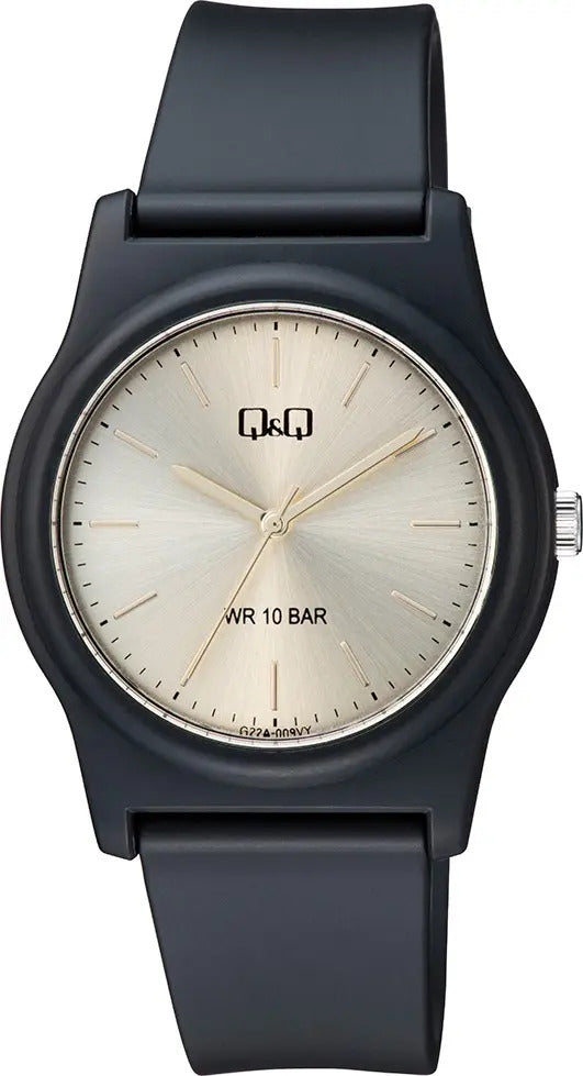 Reloj Q&q Silicona Hombre 38mm G22a-009vy - Negro