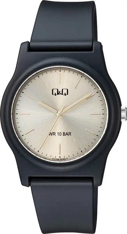 Reloj Q&q Silicona Hombre 38mm G22a-009vy - Negro