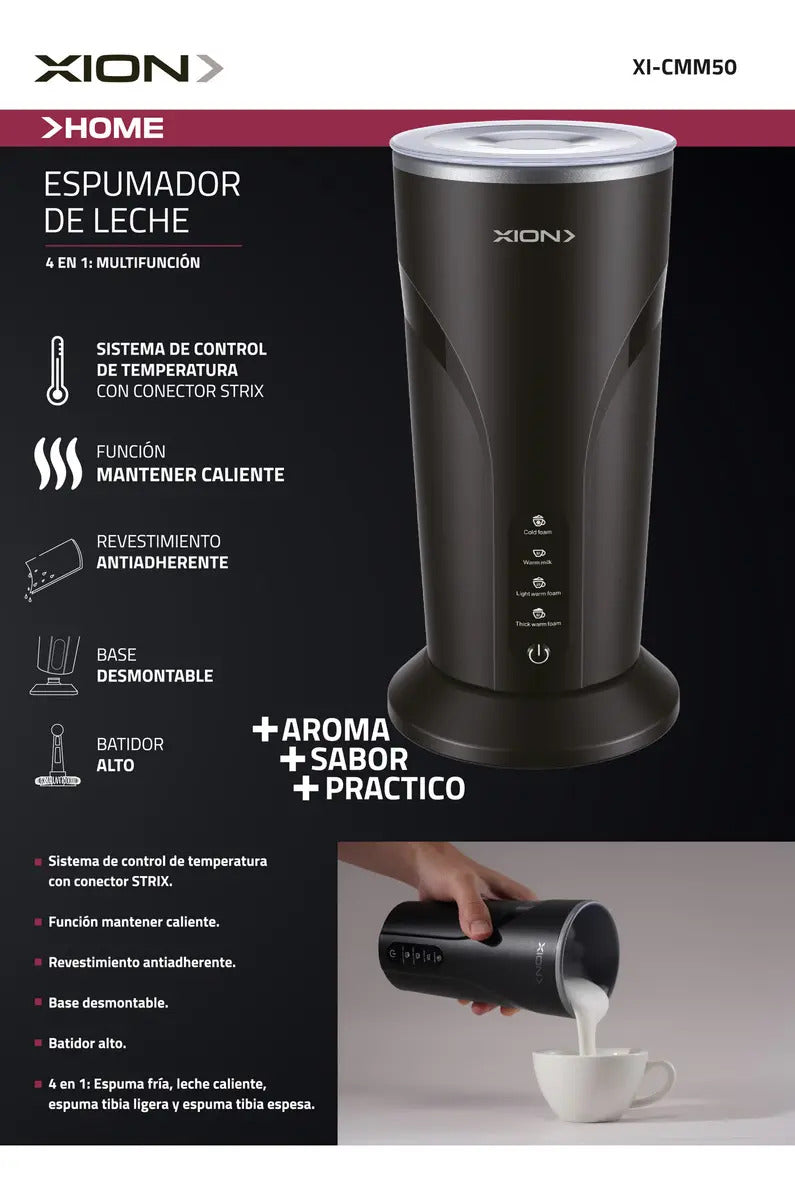 Espumador De Leche Multifunción Xion Xi-cmm50 - Negro