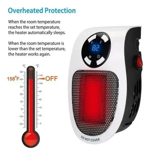 Calefactor Portátil Con Control Remoto - Blanco