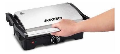 Sandwichera Arno Dual Acero Inoxidable 1100w - Gris