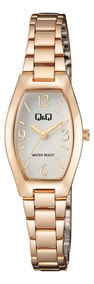 Reloj Q&q Metal Dama 22mm Q06a-003py - Coral Claro