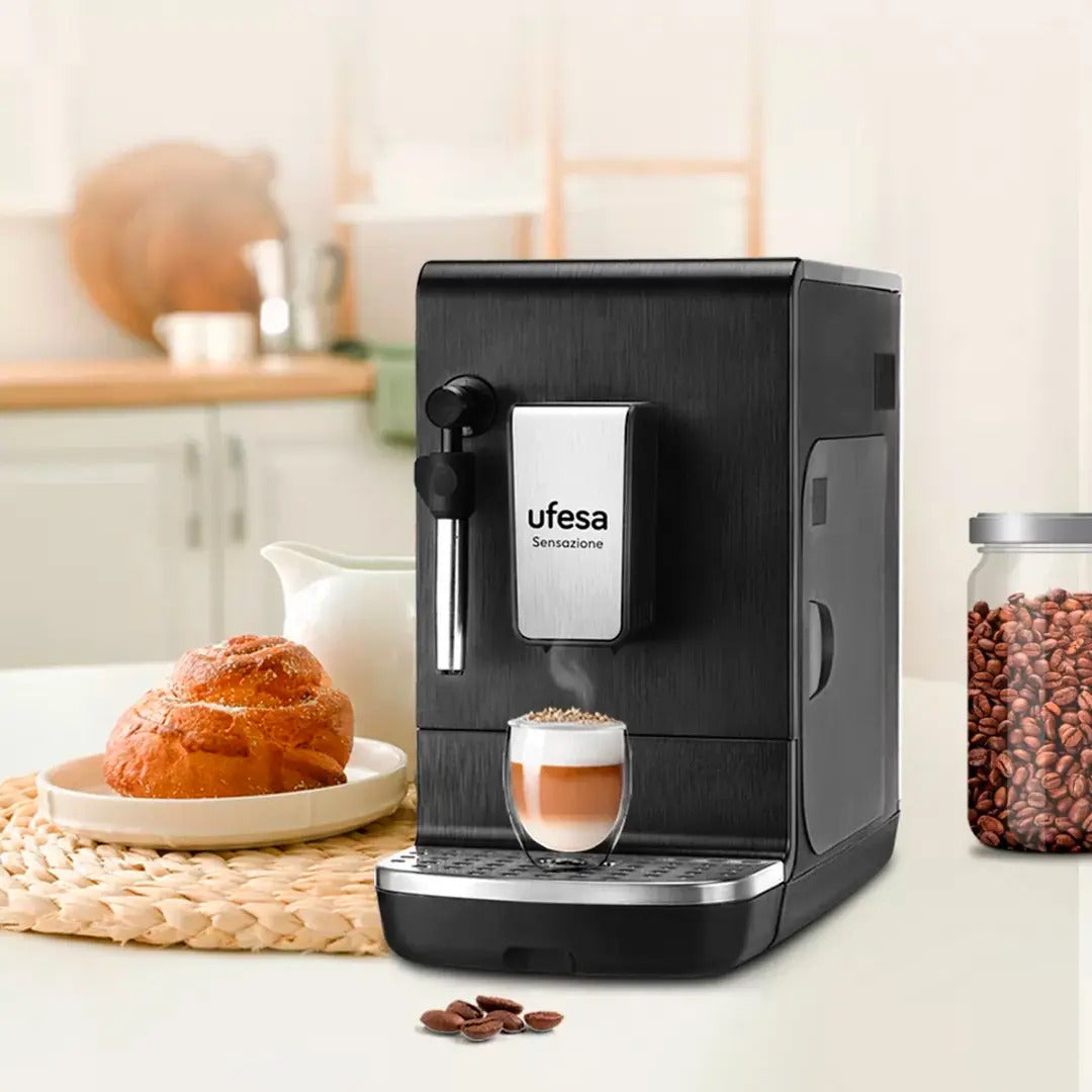 Cafetera Espresso Automática Ufesa Sensazione - Negro