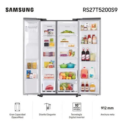Refrigerador Samsung Inv Side By Side 716 L Sars27t5200s9 Qo Refined Inox