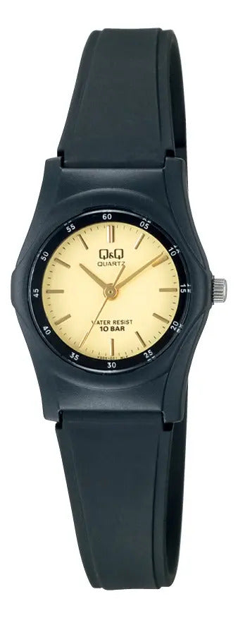 Reloj Q&q Silicona Dama 24mm Vq05j001y - Negro
