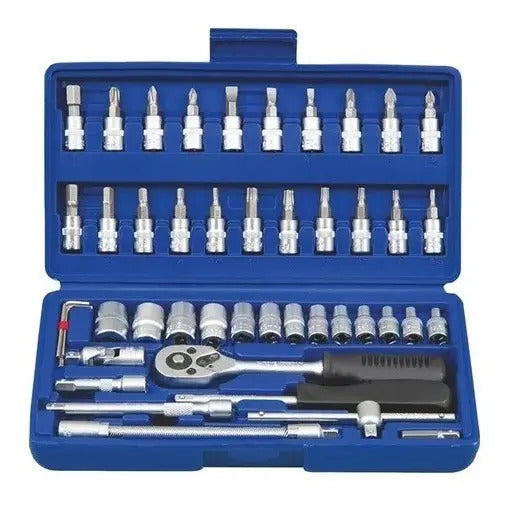 Juego De Dados Foreman 1/4 46 Pcs Cromo Vanadio