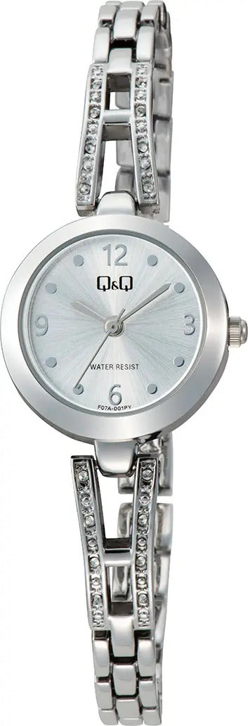 Reloj Q&q Metal Dama 22mm F07a-001py - Plateado