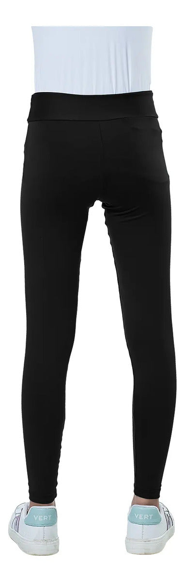 Calza Deportiva Niña Suplex Tiro Alto Elite - Negro 10