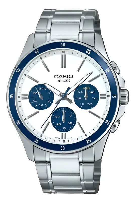 Reloj Casio Metal Hombre Mtp-1374d7a2 - Plateado