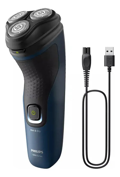 Afeitadora Philips Serie 1000 Wet & Dry S1151/00 - Negro Y Azul