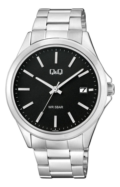 Reloj Q&q Metal Hombre 43mm A484j202y - Plateado